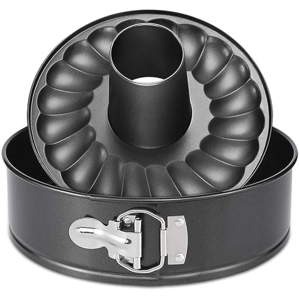 2in1 9/10/11inch Chiffon Cake Pan Multifunction Carbon Steel Non-Stick Detachable Cheesecake Chiffon Mold for Home DIY Cake Tool