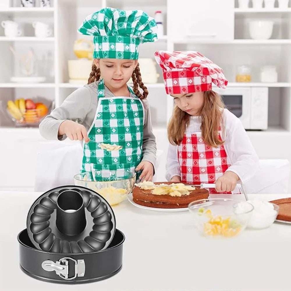 2in1 9/10/11inch Chiffon Cake Pan Multifunction Carbon Steel Non-Stick Detachable Cheesecake Chiffon Mold for Home DIY Cake Tool